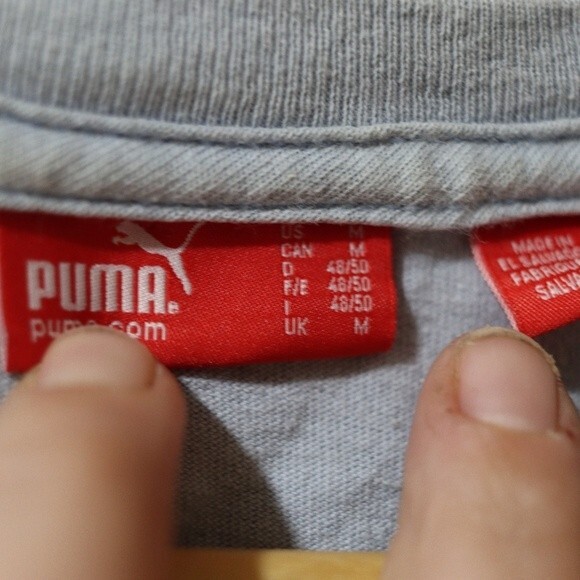 Puma Africa Light Blue Spellout Logo Tshirt Medium - Picture 7 of 8